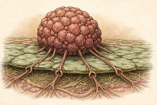 Multiscale Mechanisms Driving Tissue Rupture by Invading Cells