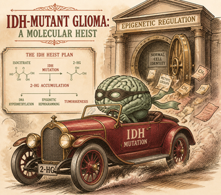 The Tumor Caper: Following IDH-Mutant Glioma’s Getaway Car