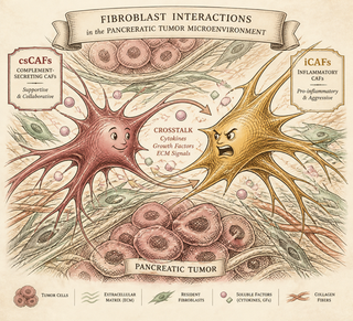 “We’re not all helping the bad guy,” grumbled the fibroblasts, somewhere deep inside a pancreatic tumor. “Some of us are actually trying to keep the neighborhood from turning into complete chaos.”